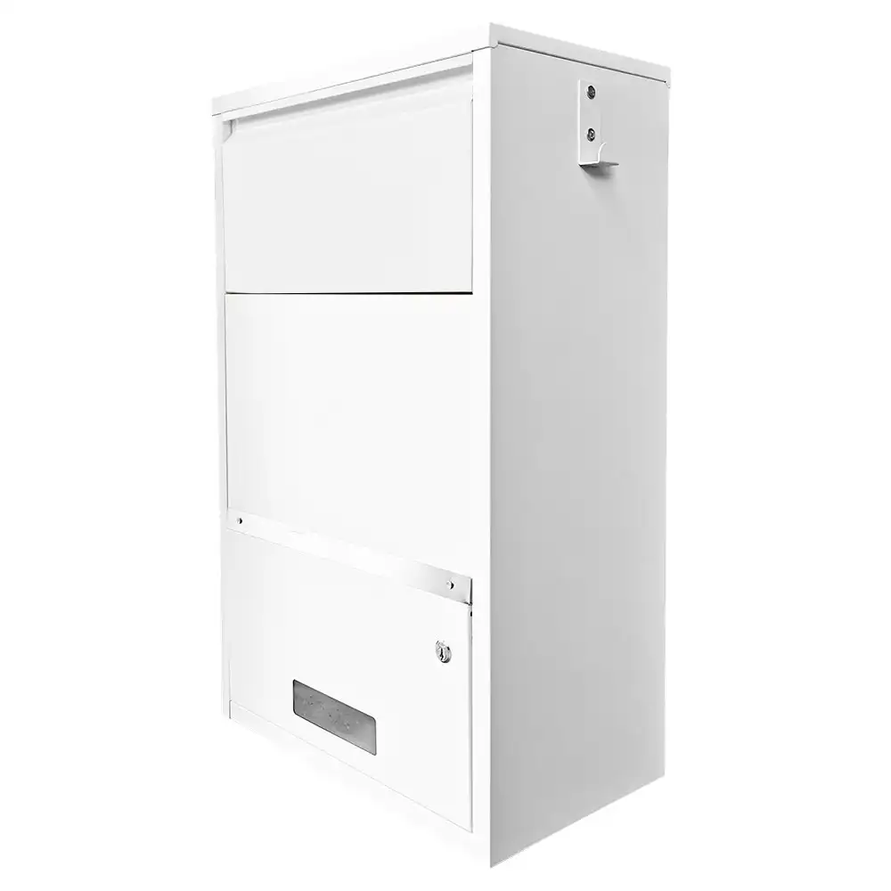 Groverdi Parcel Box Letter Box Package MailBox Security Lock Storage White