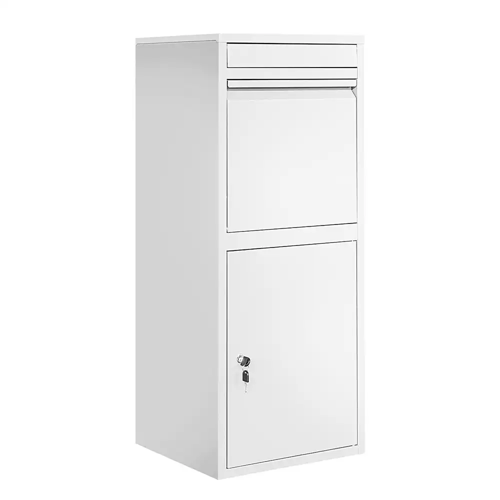 Groverdi Parcel Box Letter Box Package Slot Drop MailBox Security Lock Storage White