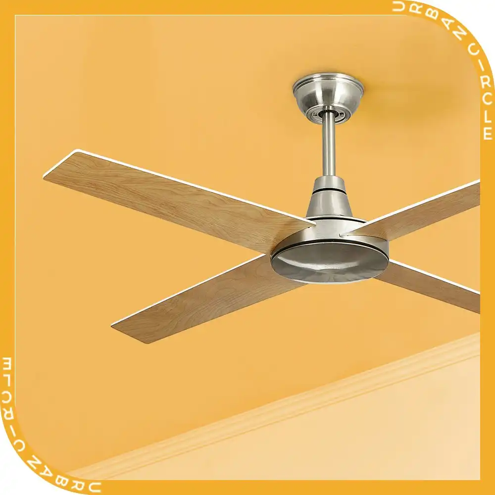 Krear 52" Ceiling Fan Wooden Blades Fans with Remote Control Timer DC Motor Fan