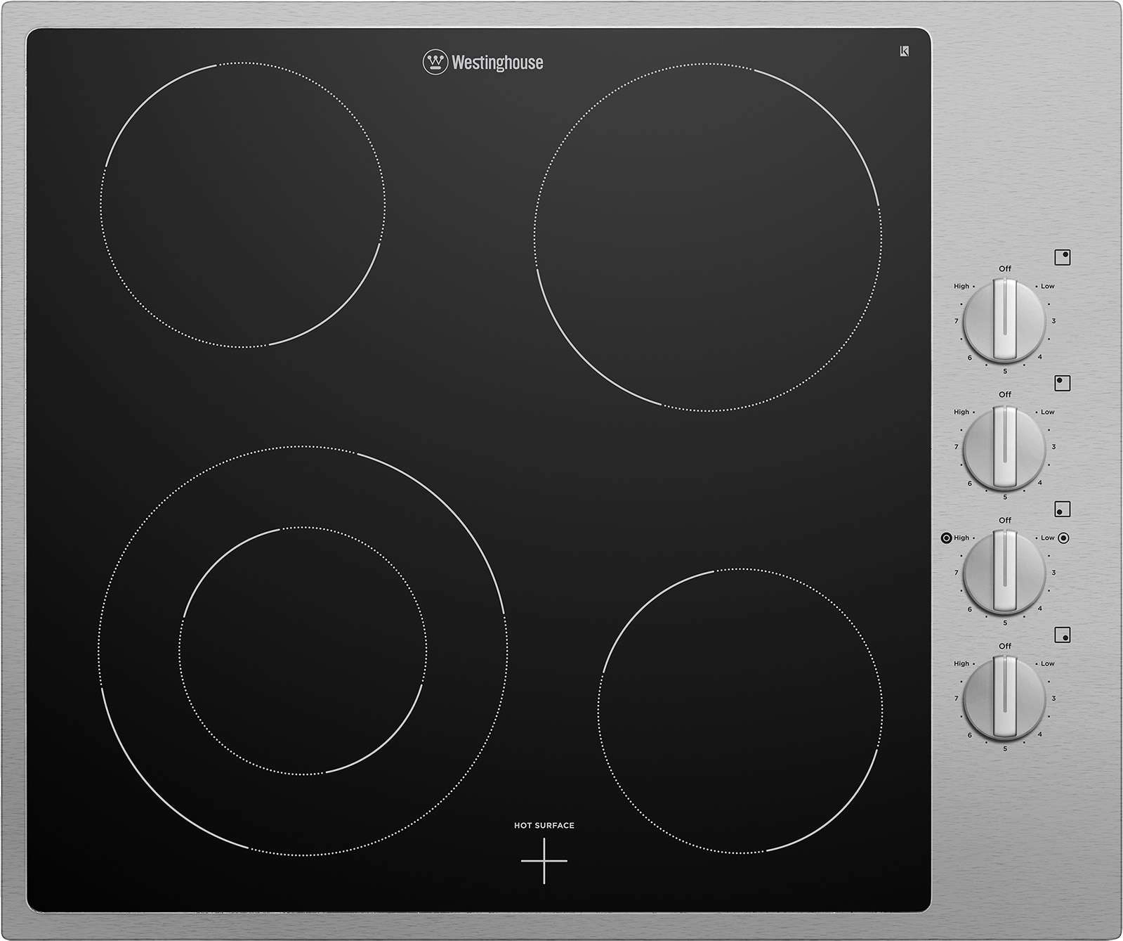 Westinghouse 60cm Black Ceramic Glass Electric Cooktop WHC642SC