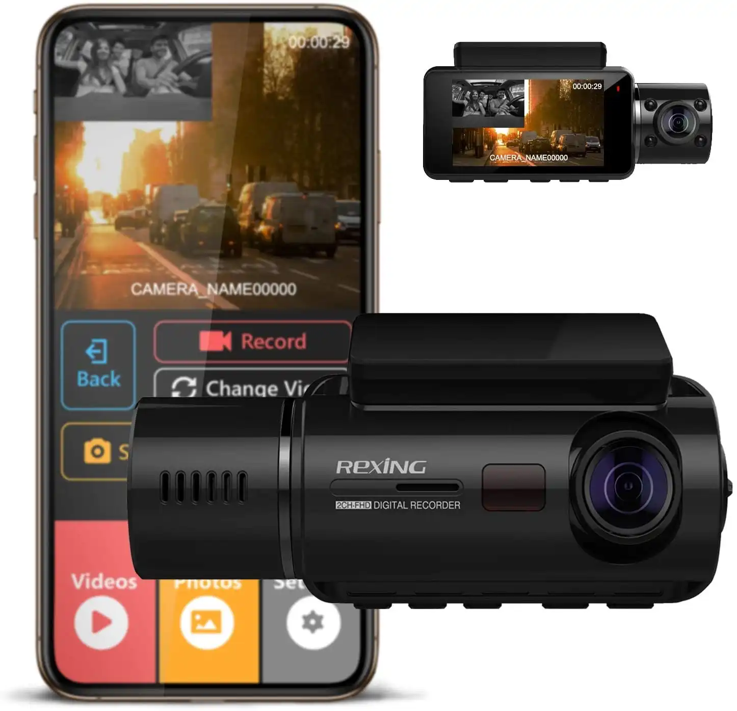  Dual Dash Cam Front and Inside 1080P Dual Dash Camera for Cars  CHORTAU Front Inside Dashcams for Cars with Infrared Night Vision,Parking  Monitor for Truck and Taxi Driver : Electronics