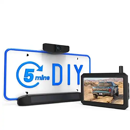 AUTO-VOX V5PRO OEM Look Rear View Mirror Camera with Neat Wiring, No Glare  Mirror Dash Cam font and rear