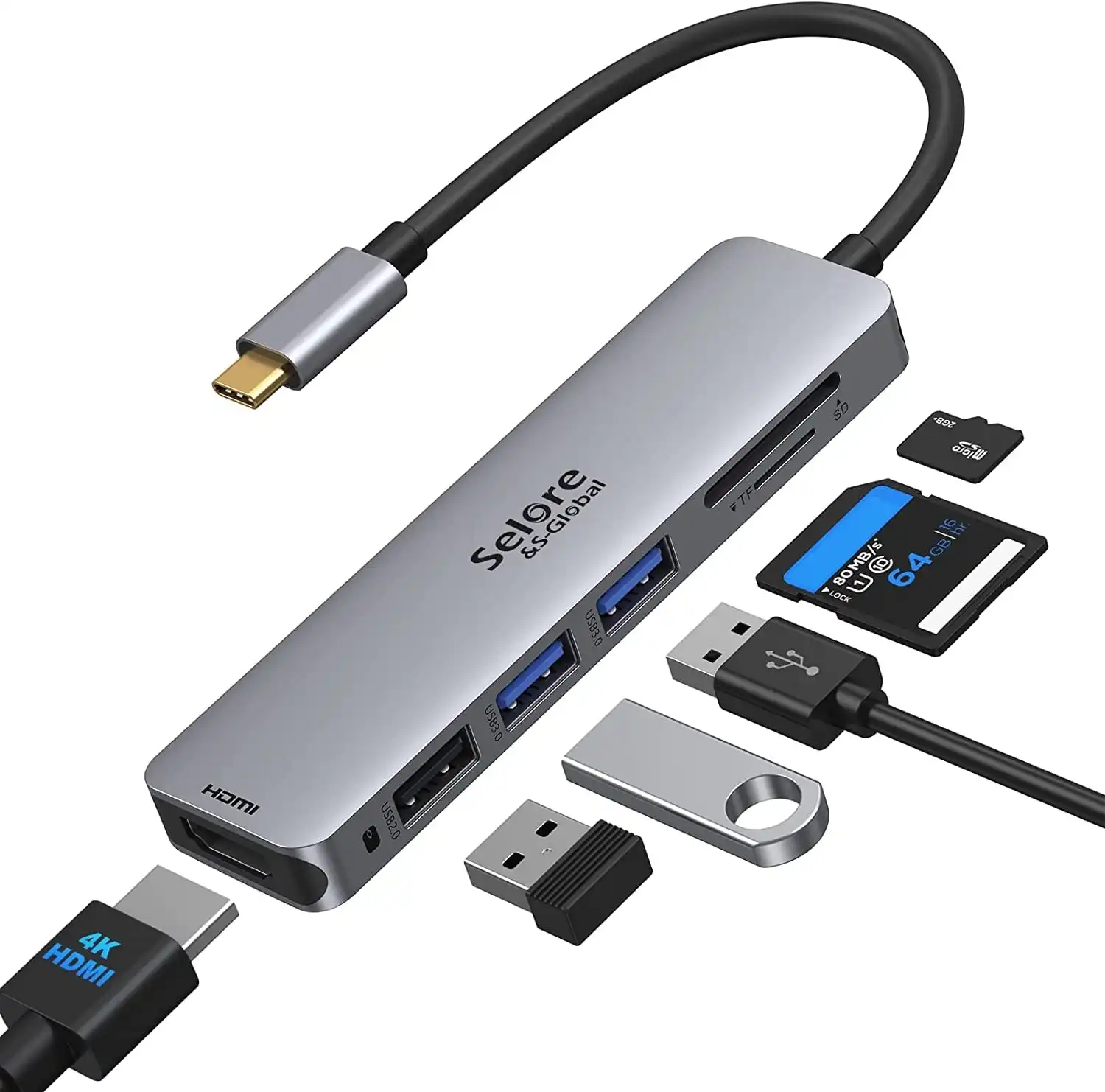  USB C Hub, TOTU 13-in-1 Type C Hub with Ethernet, 4K USB C to 2  HDMI, VGA, 2 USB 3.0, 2 USB 2.0, 100W PD, SD/TF Cards Reader, Mic/Audio  Docking Station