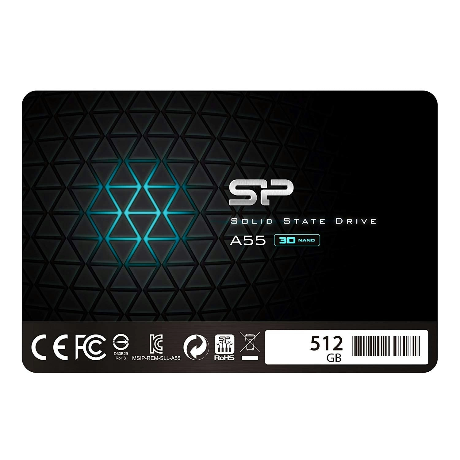 Silicon Power 512GB SSD 3D NAND A55 SLC Cache Performance Boost SATA III 2.5" 7mm (0.28") Internal Solid State Drive (SP512GBSS3A55S25)