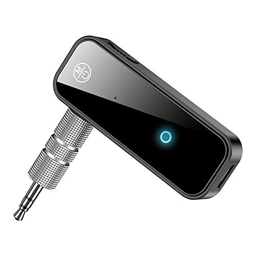 GMCELL Bluetooth 5.0 Adapter 3.5mm Jack Aux Dongle, 2-in-1 Wireless Transmitter/Receiver for TV Audio, Projector, PC, Headphone, Car