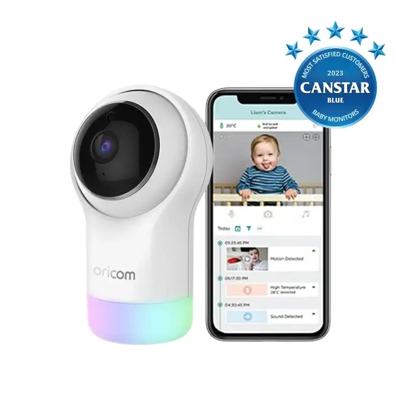 Oricom OBH930PTZ Smart HD Video Baby Monitor with Motorised Pan Tilt Camera