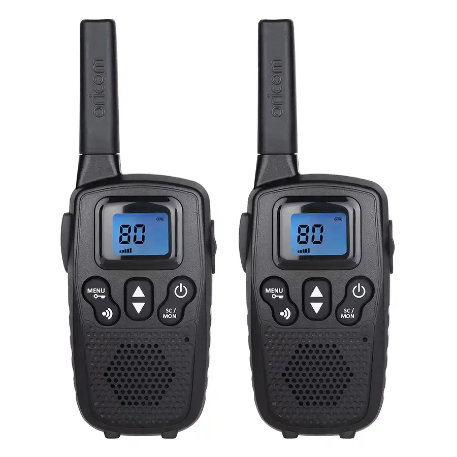 Oricom PMR1300 1 Watt Handheld UHF CB Radio Twin Pack, Oricom