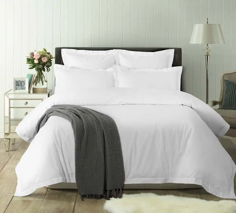 Accessorize Deluxe Hotel Quilt Cover Set - WHITE