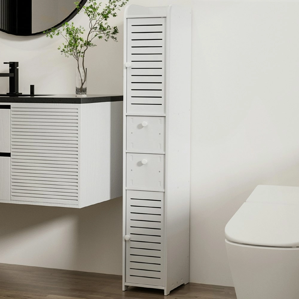 Artiss Bathroom Toilet Storage Cabinet Laundry Tallboy Cupboard