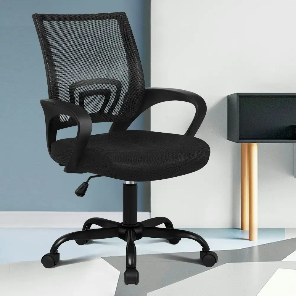 Alfordson Mid Back Mesh Office Chair All Black