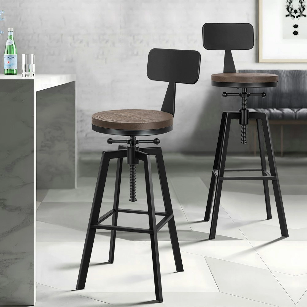 Alfordson 2x Backrest Bar Stool Ezra