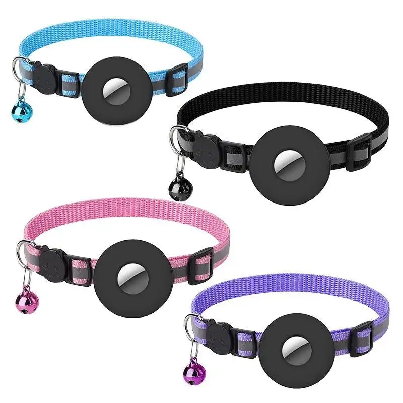 Adjustable Cat Collar Reflective Small Pet Cat Collar Strap For Apple Air Tag