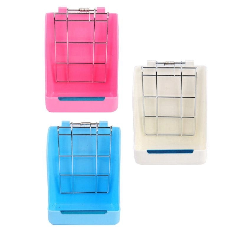 Pet Rabbit Hay Feeder Small Animal Hamster Pig Less Wast Hay Rack Corner Plastic