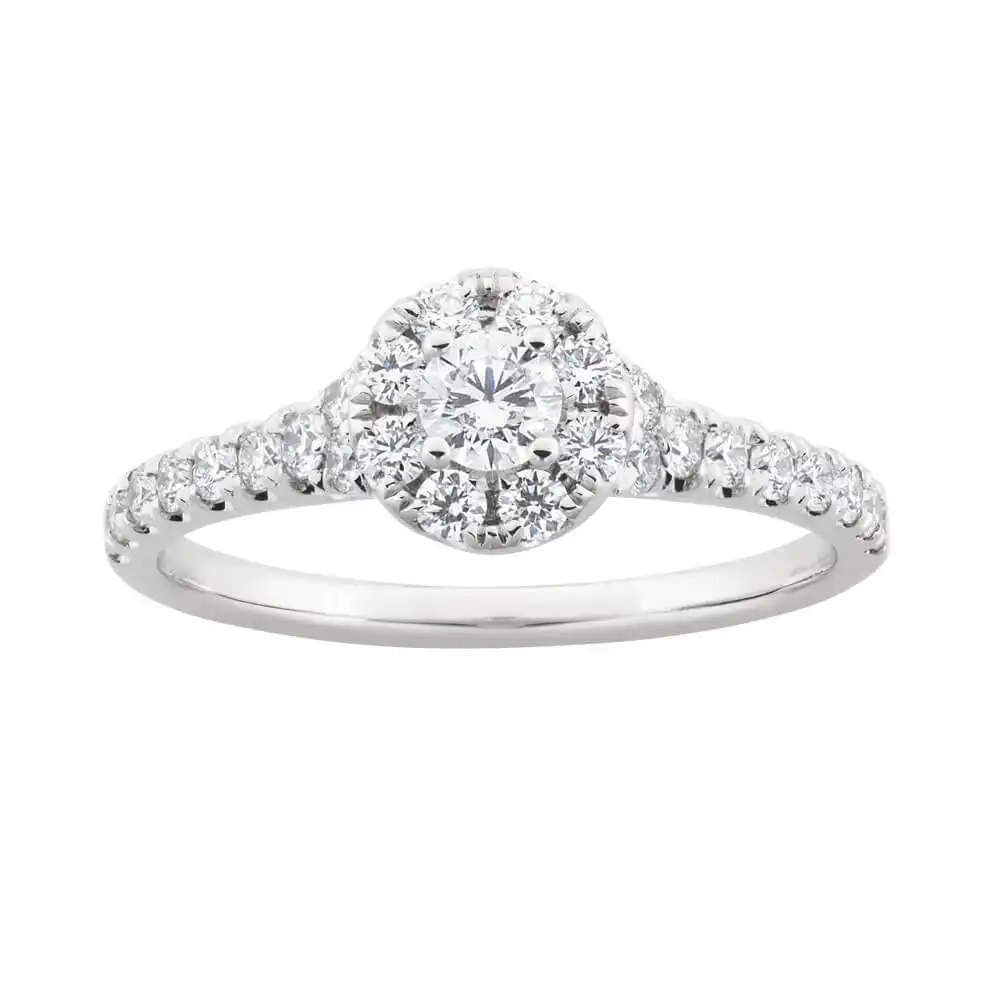 Flawless Cut 18ct White Gold Ring With 0.75 Carats Of Diamond