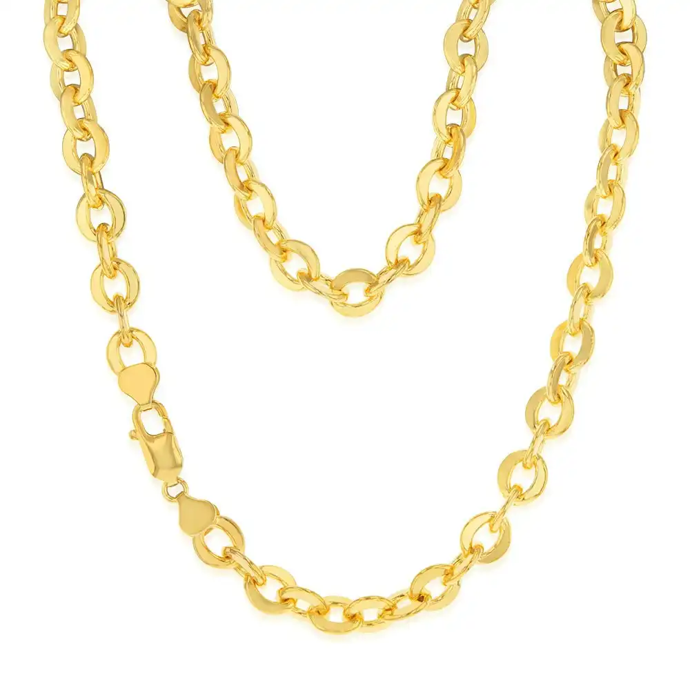 9ct Yellow Gold Silverfilled 200Gauge 45cm Chain