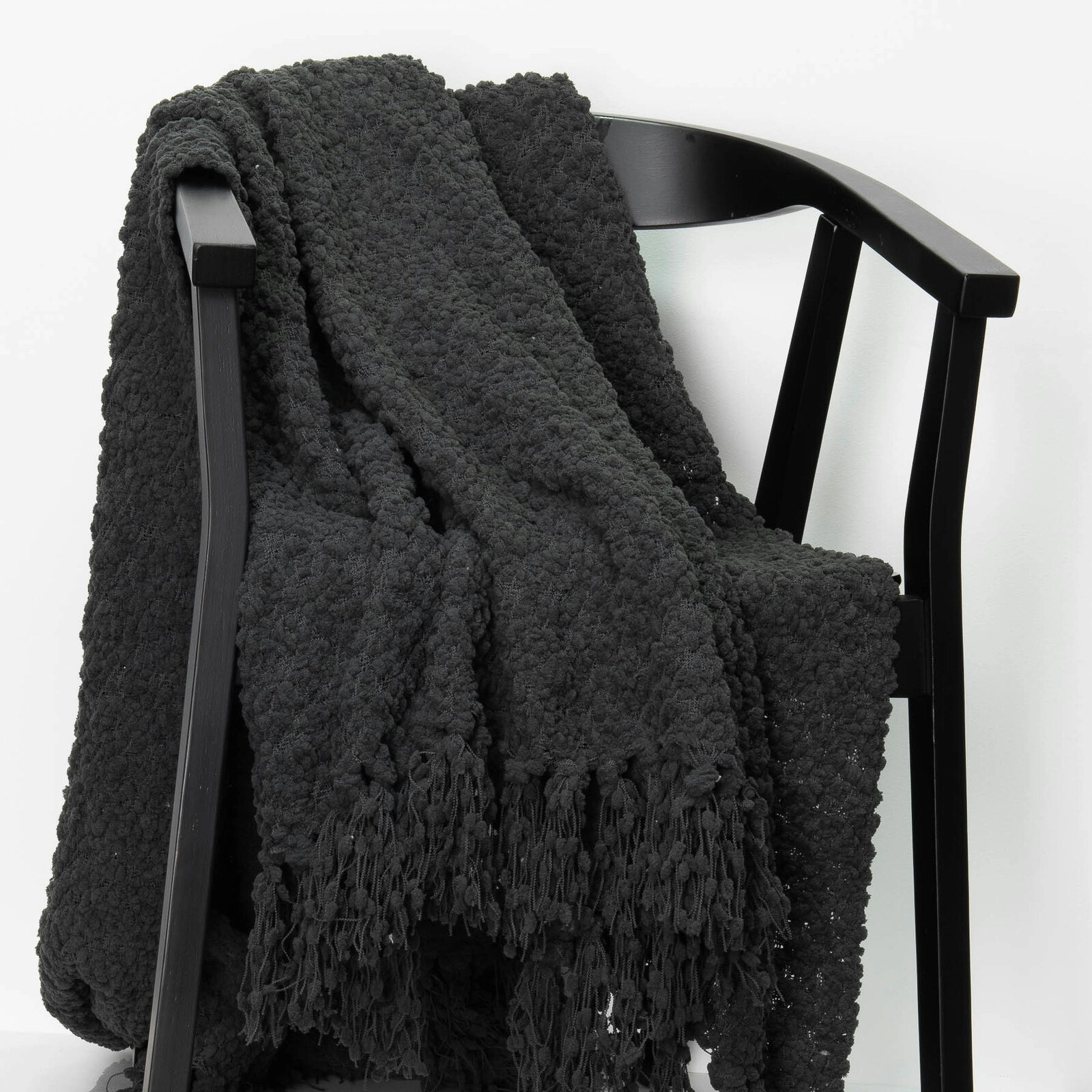 Boucle Throw Charcoal