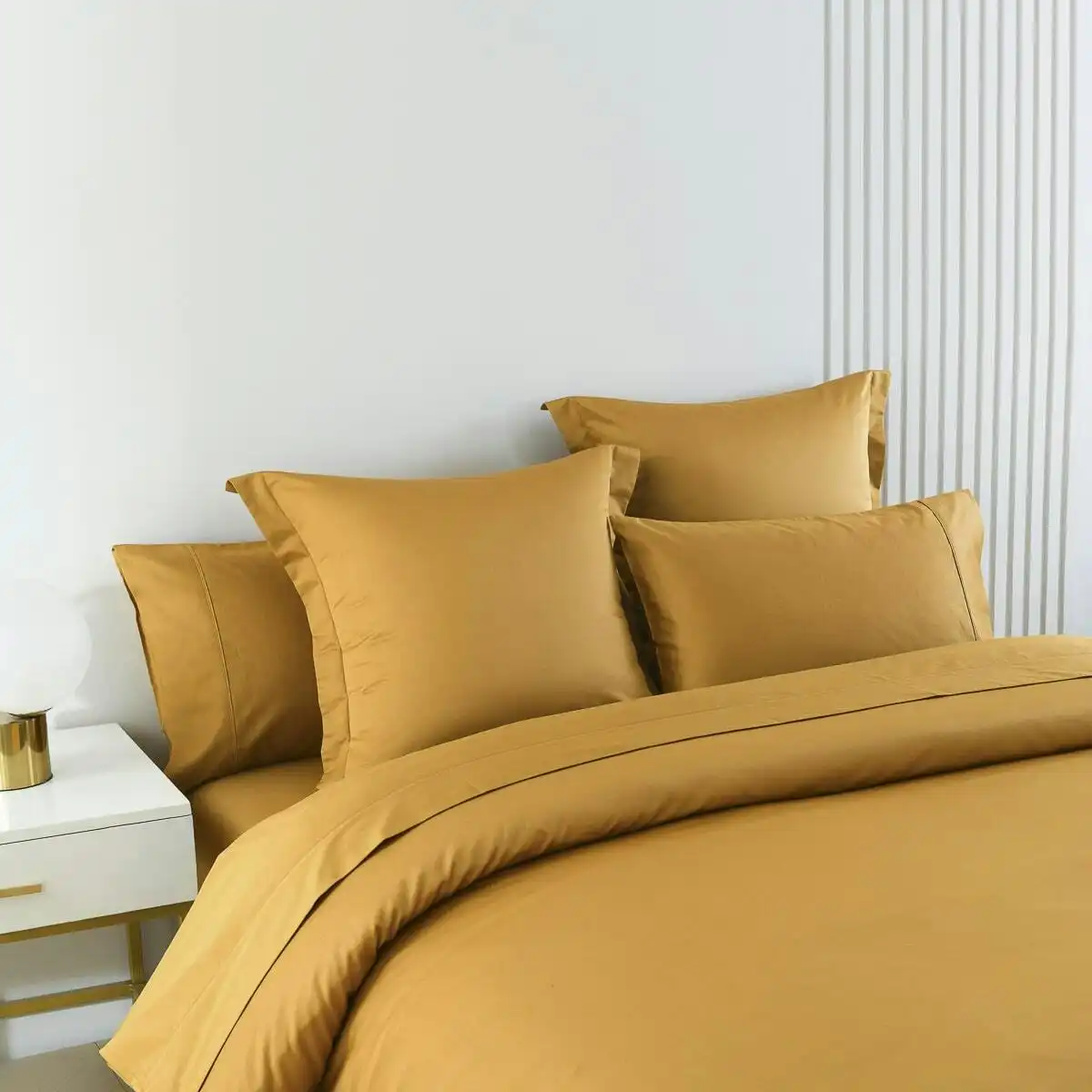 Soho 1000 Thread Count European Pillowcase Mustard