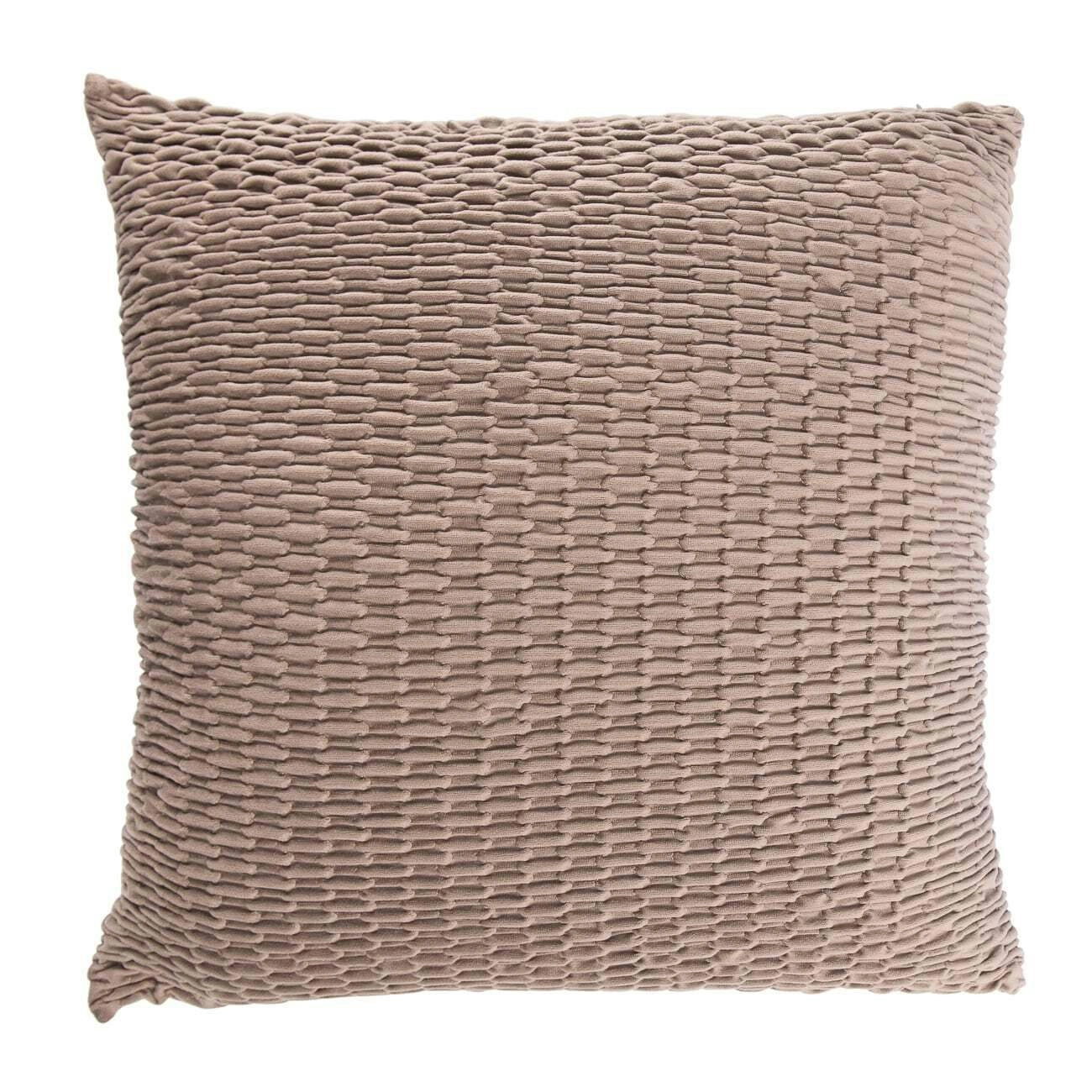 Velvet Crinkled Cushion Square Mocha