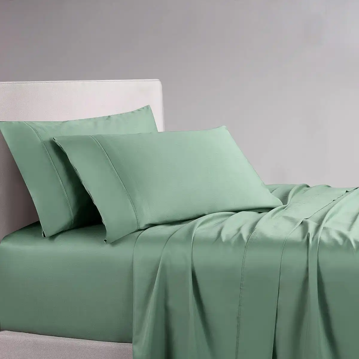 1000TC Cotton Rich Sheet Set Green Double