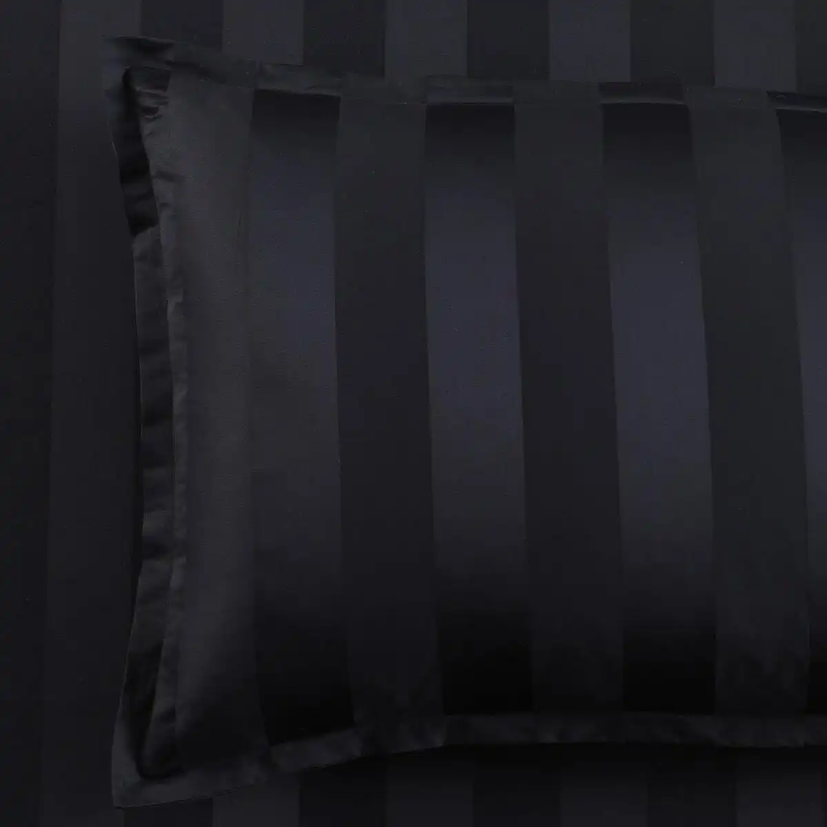 Bespoke 1200TC Black Tailored Standard Pillowcase Pair