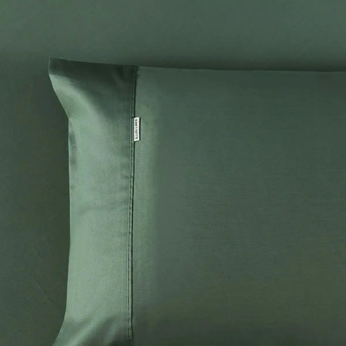 King Size PillowCase - 400 Thread Count Forest Green