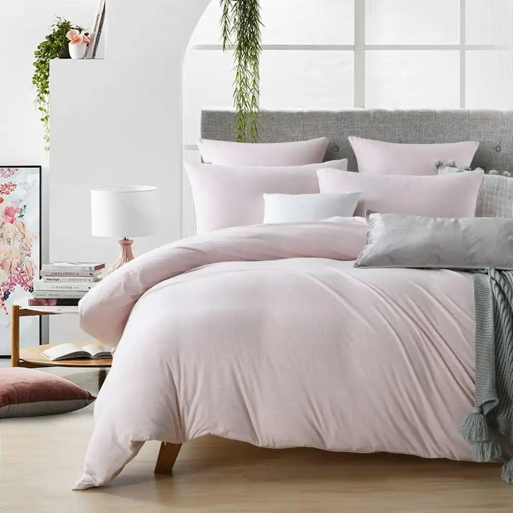 Jersey European Pillowcase Blush