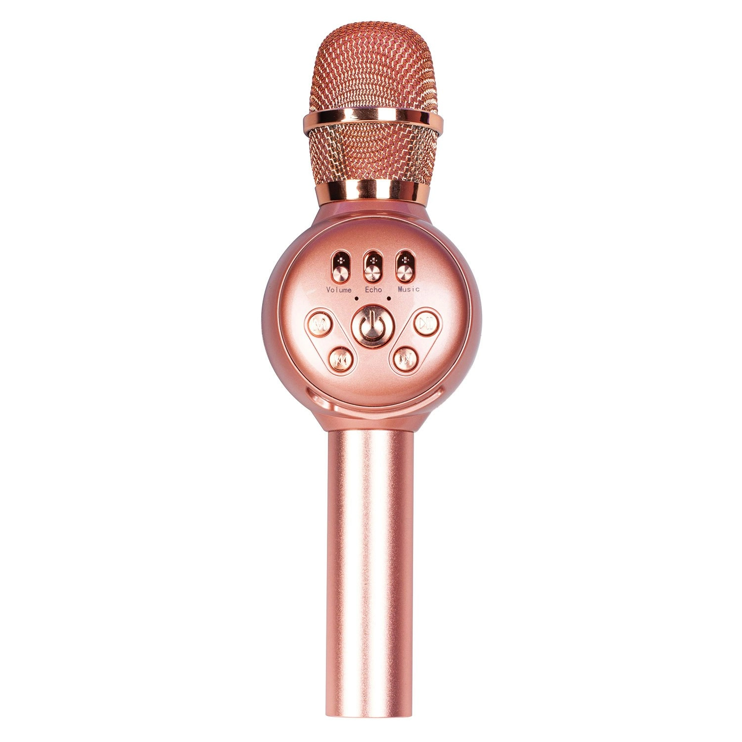 Laser Portable Bluetooth LED Karaoke Microphone Rose Gold