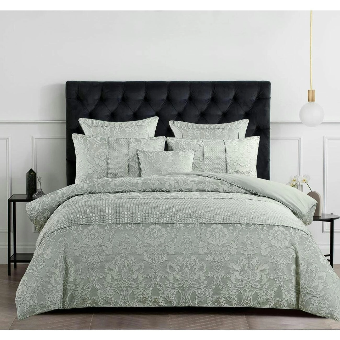 Gianna Grey Quilt Cover Set