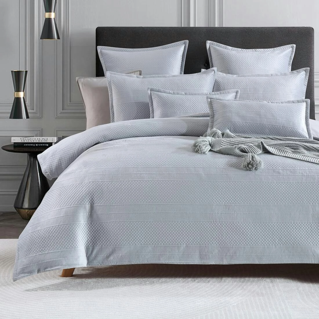 Emma Quilt Cover Grey