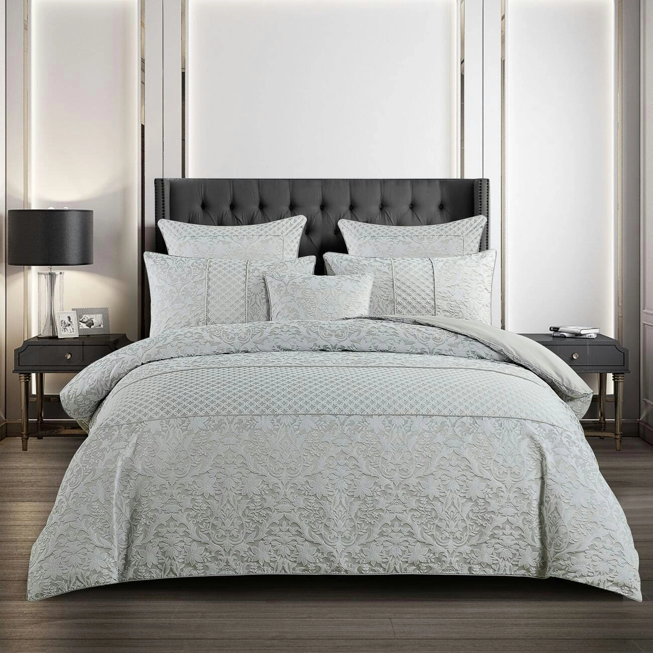 Antonella Grey Quilt Cover Set