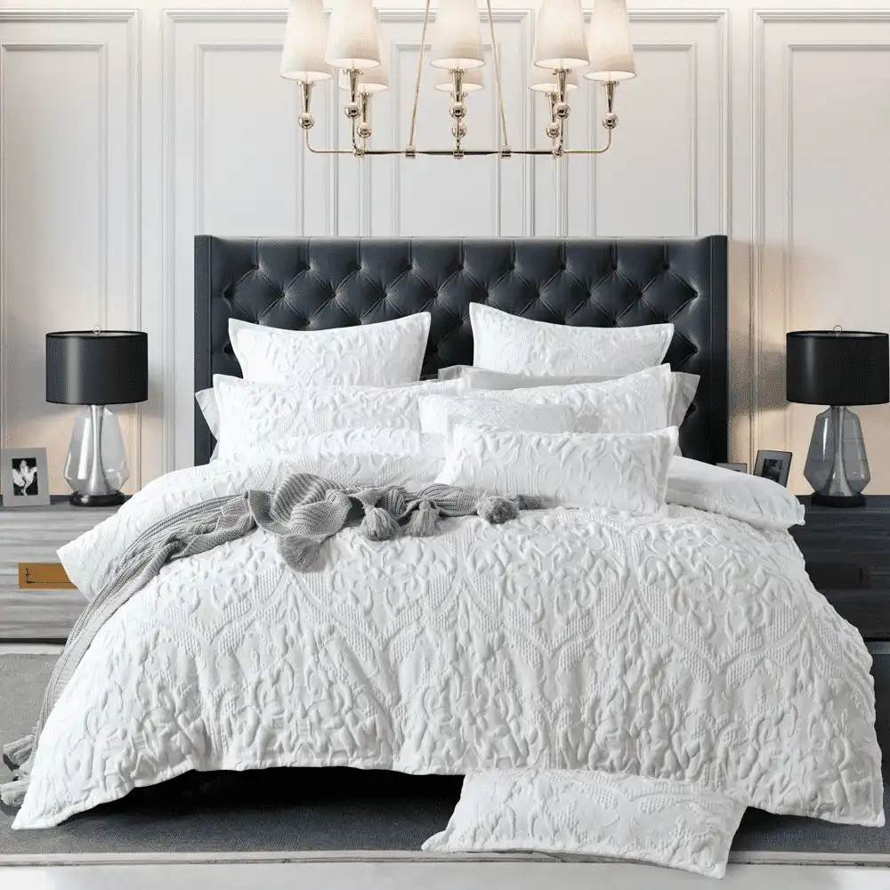 Amari White Quilt Cover Set