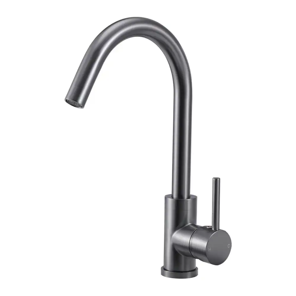 Simplus Kitchen Mixer Tap 360¡ã Swivel Laundry Sink Faucet Solid Brass Gun Gray