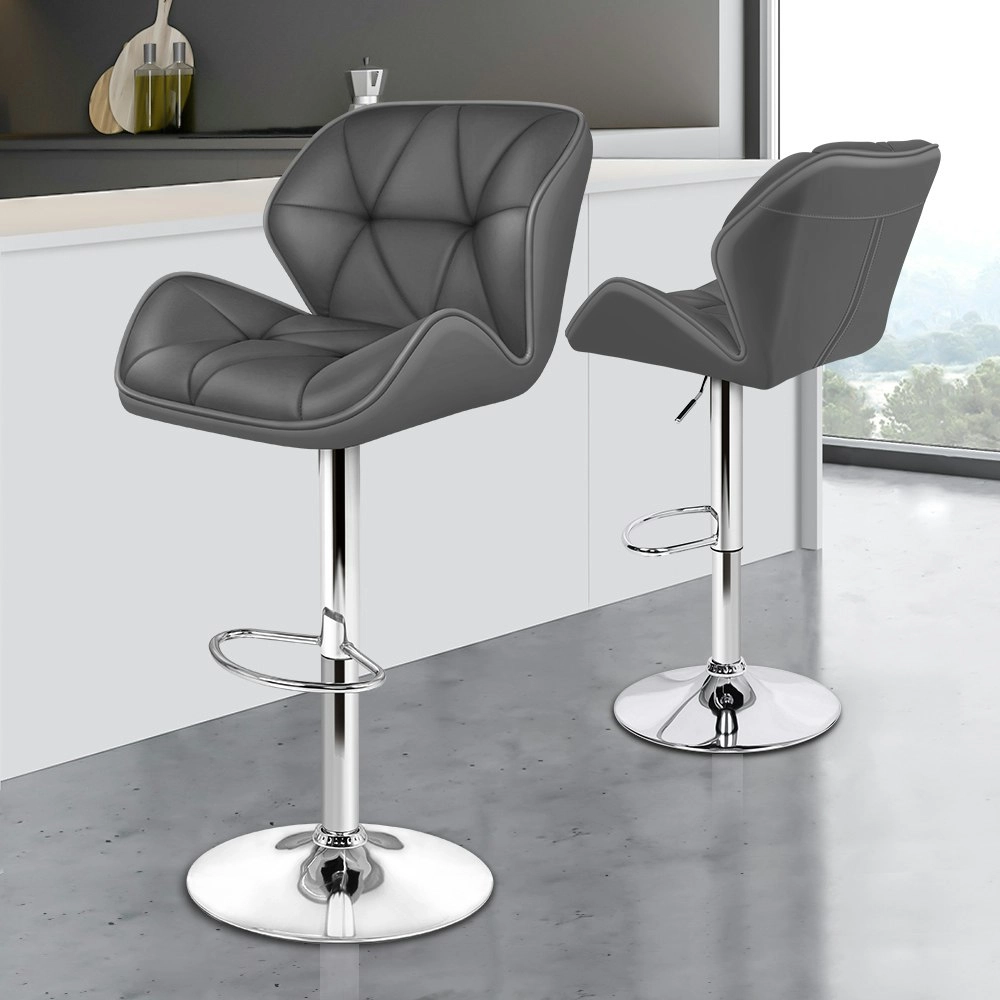 Alfordson Bar Stools Rhombus Motif Stools Grey Willa x2