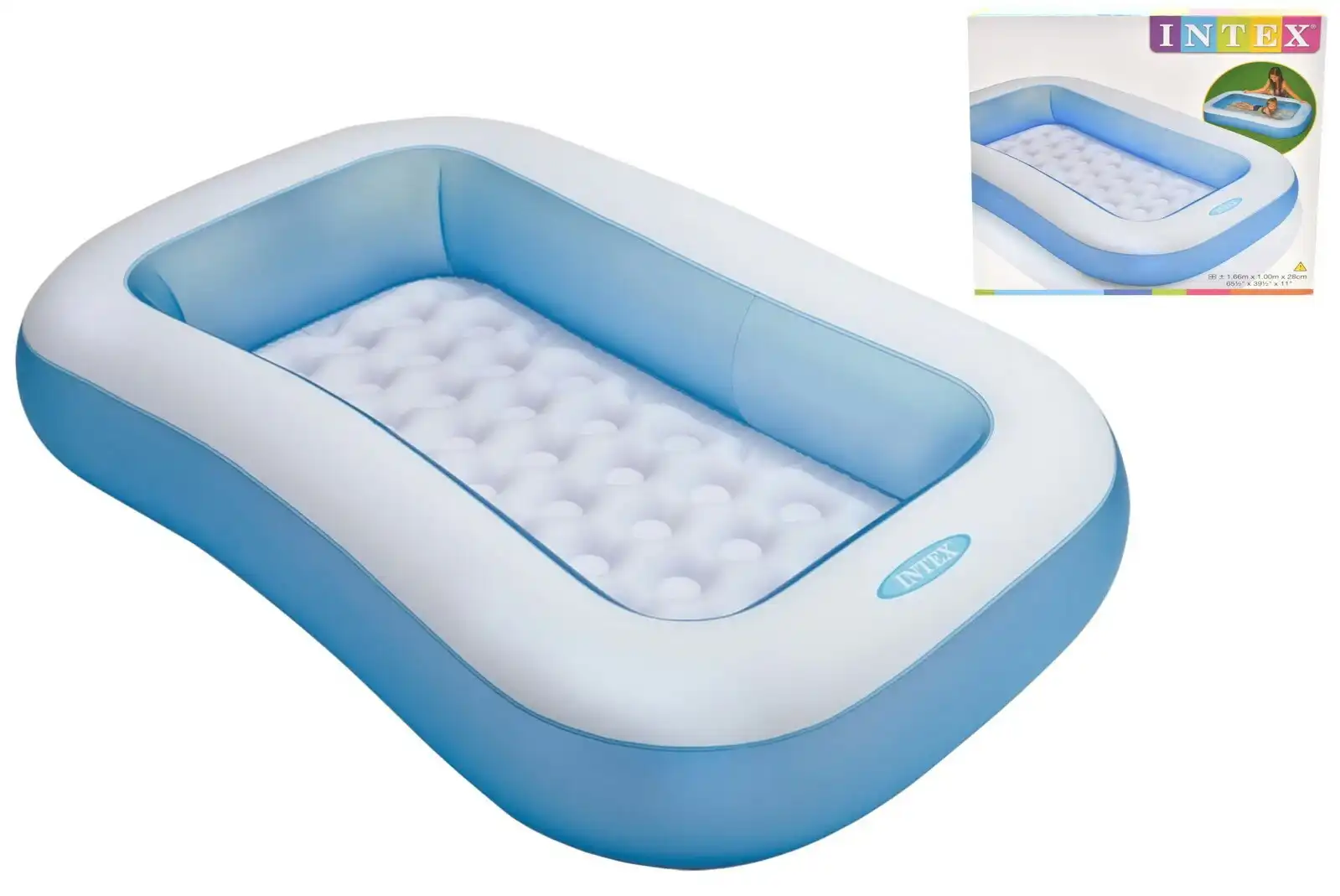 Intex Rectangular Baby Pool (1.66m x 1.00m x 28cm)