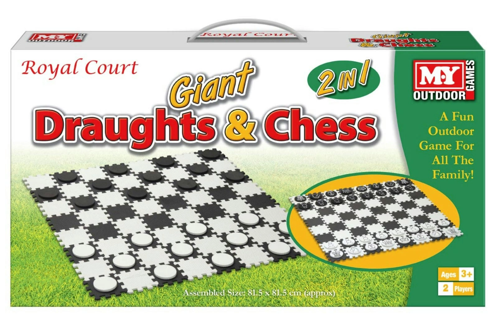 Giant Draughts and Chess (2 in 1)