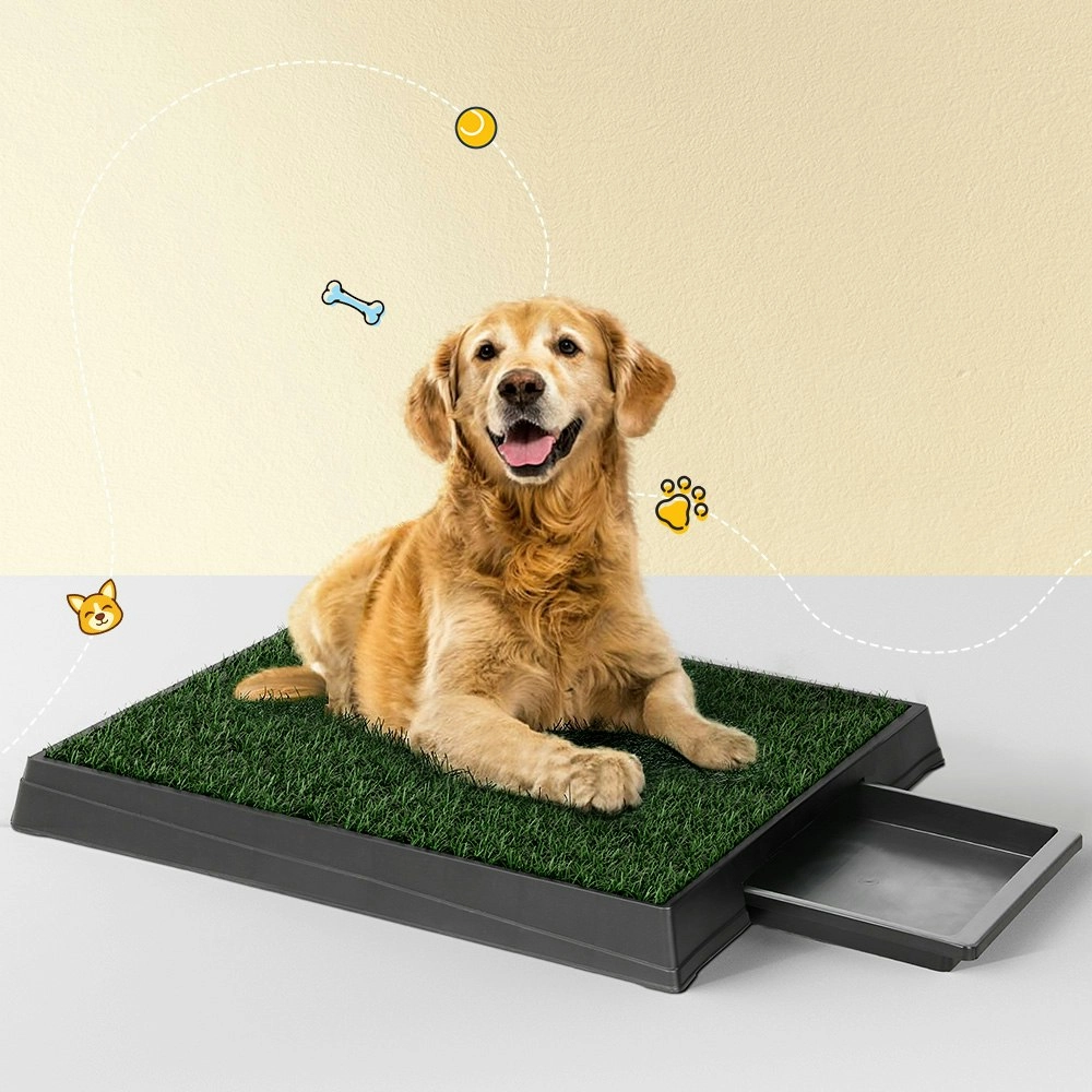 i.Pet Pet Training Pad Dog Potty Toilet Large Portable With Tray Grass 2 Mats