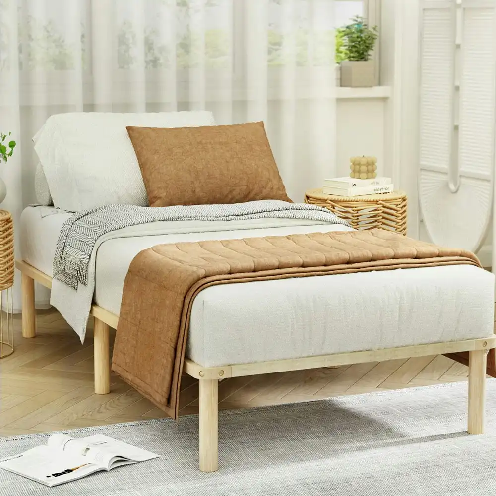 Artiss Bed Frame King Single Size Wooden Bed Base AMBA
