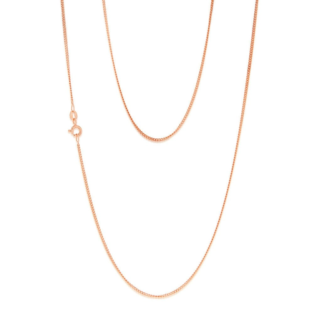 9ct Rose Gold 40 Gauge Curb 56cm Chain