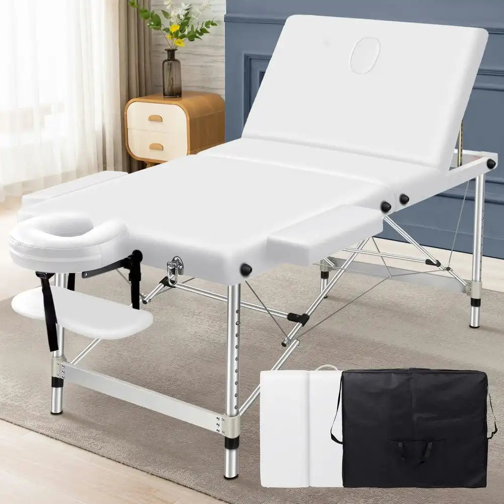Alfordson Massage Table 3 Fold 75cm White