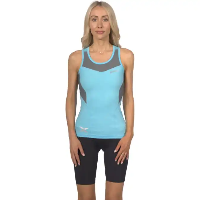 2XU Women's Base Compression Tank - Blue