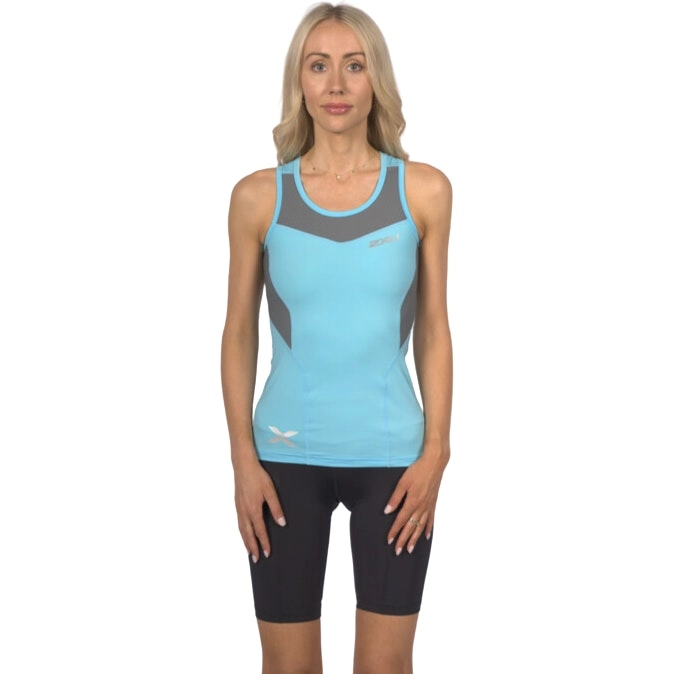 2XU Women's Base Compression Tank - Blue