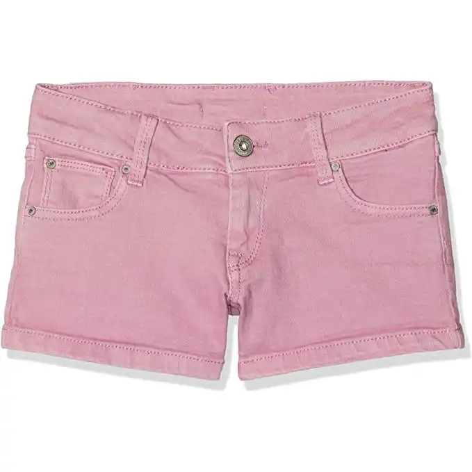 Pepe Kids Pepe Jeans Girls Washed Pink Berry Tail Shorts