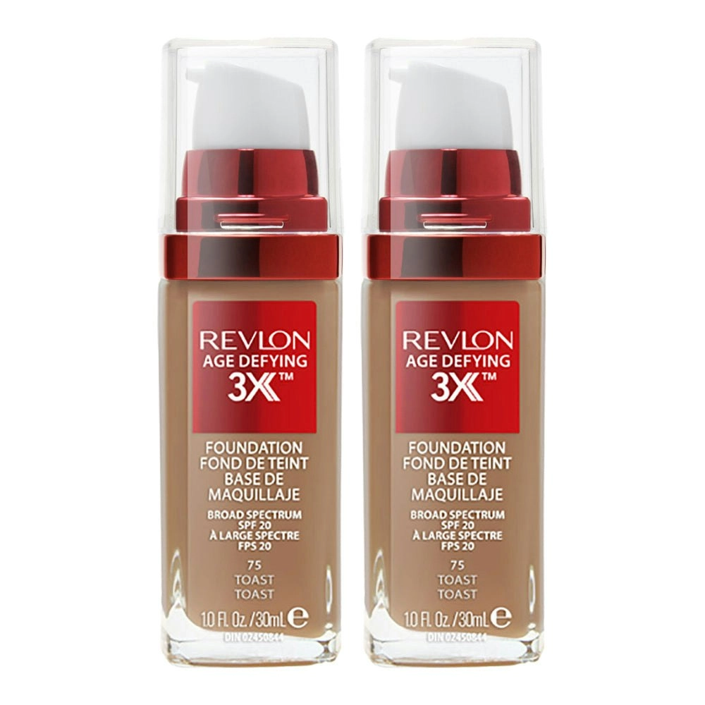 Revlon Age Defying 3x Foundation 30ml 75 Toast - 2 Pack