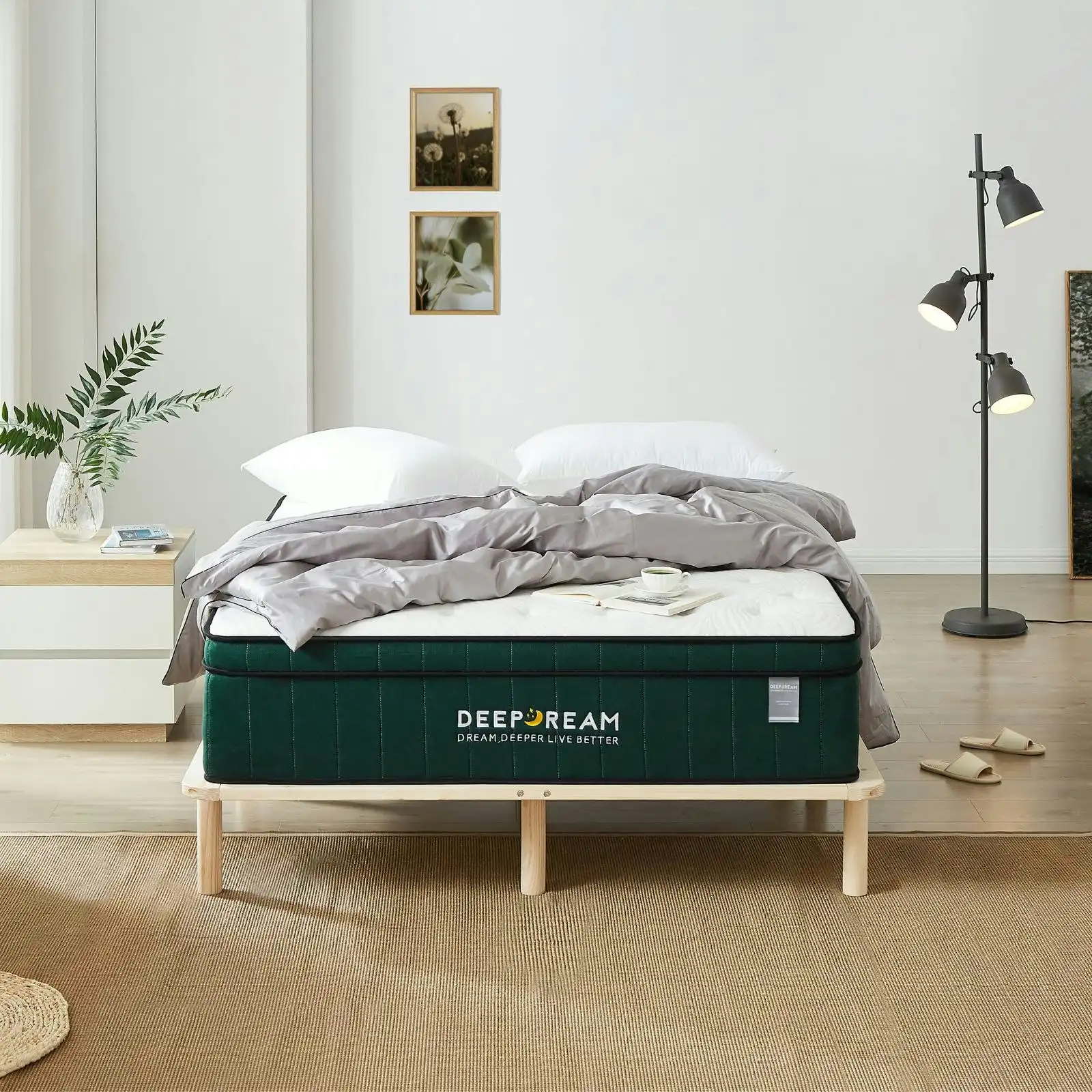 Green Tea Cool Gel Memory Foam Mattress 36cm 5 Zone