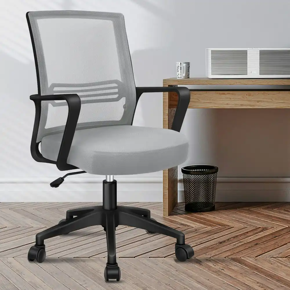 Alfordson Mesh Mid Back Office Chair Grey Black