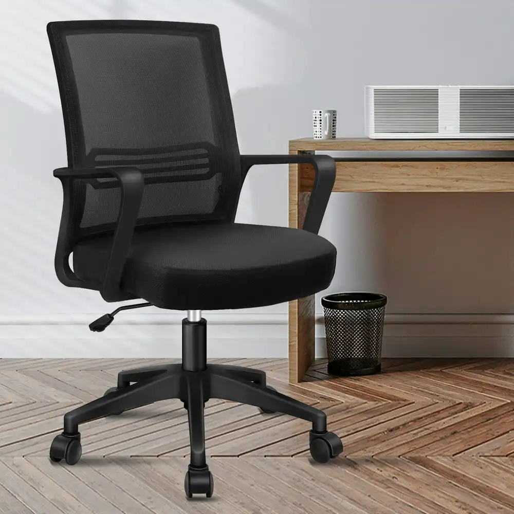 Alfordson Mesh Mid Back Office Chair All Black