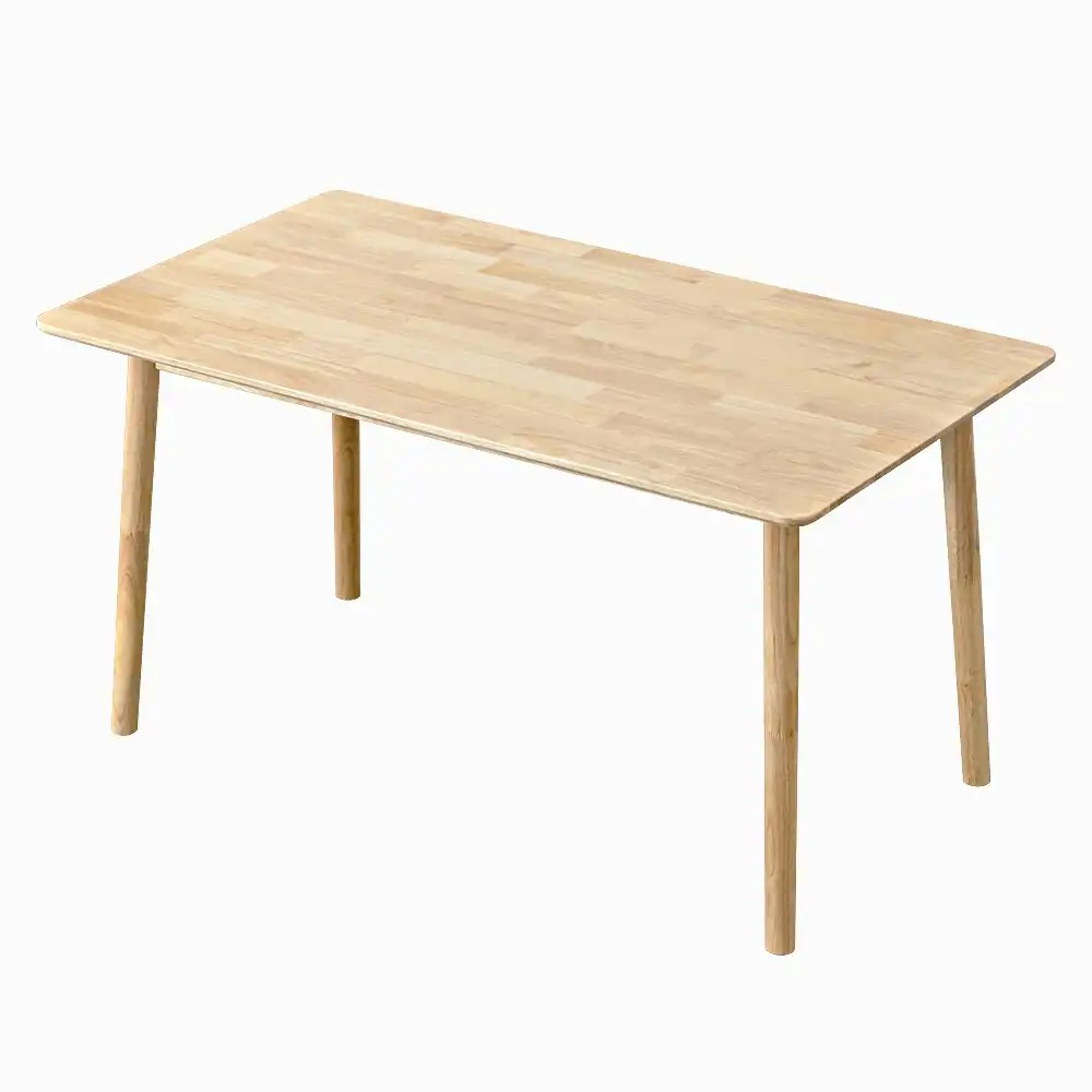 Furb Dining Table Wooden Frame Rectangle Kitchen Modern Natural Oak 140x80cm