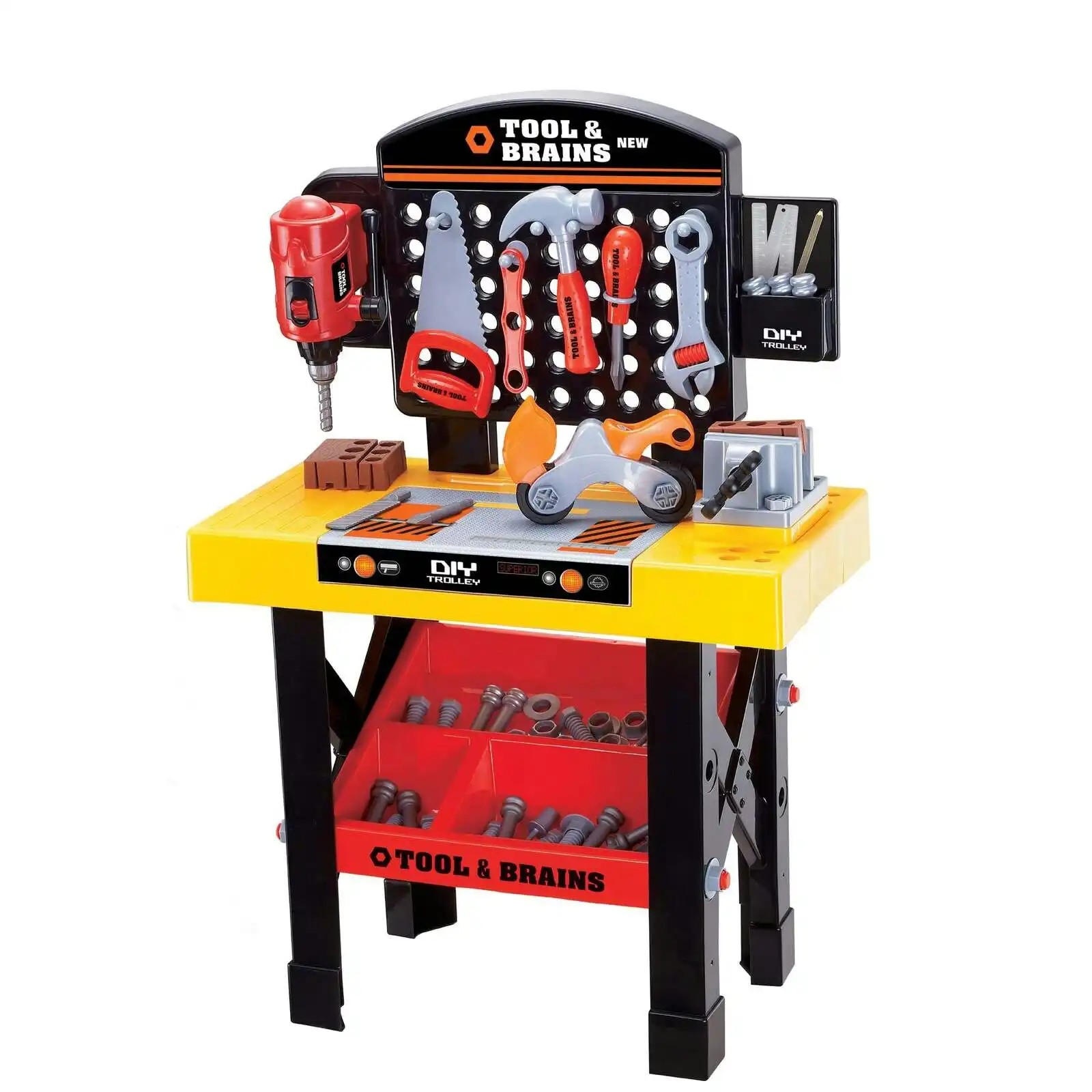 Children's Tool Workbench Playset w/ Toy Tools & Accessories