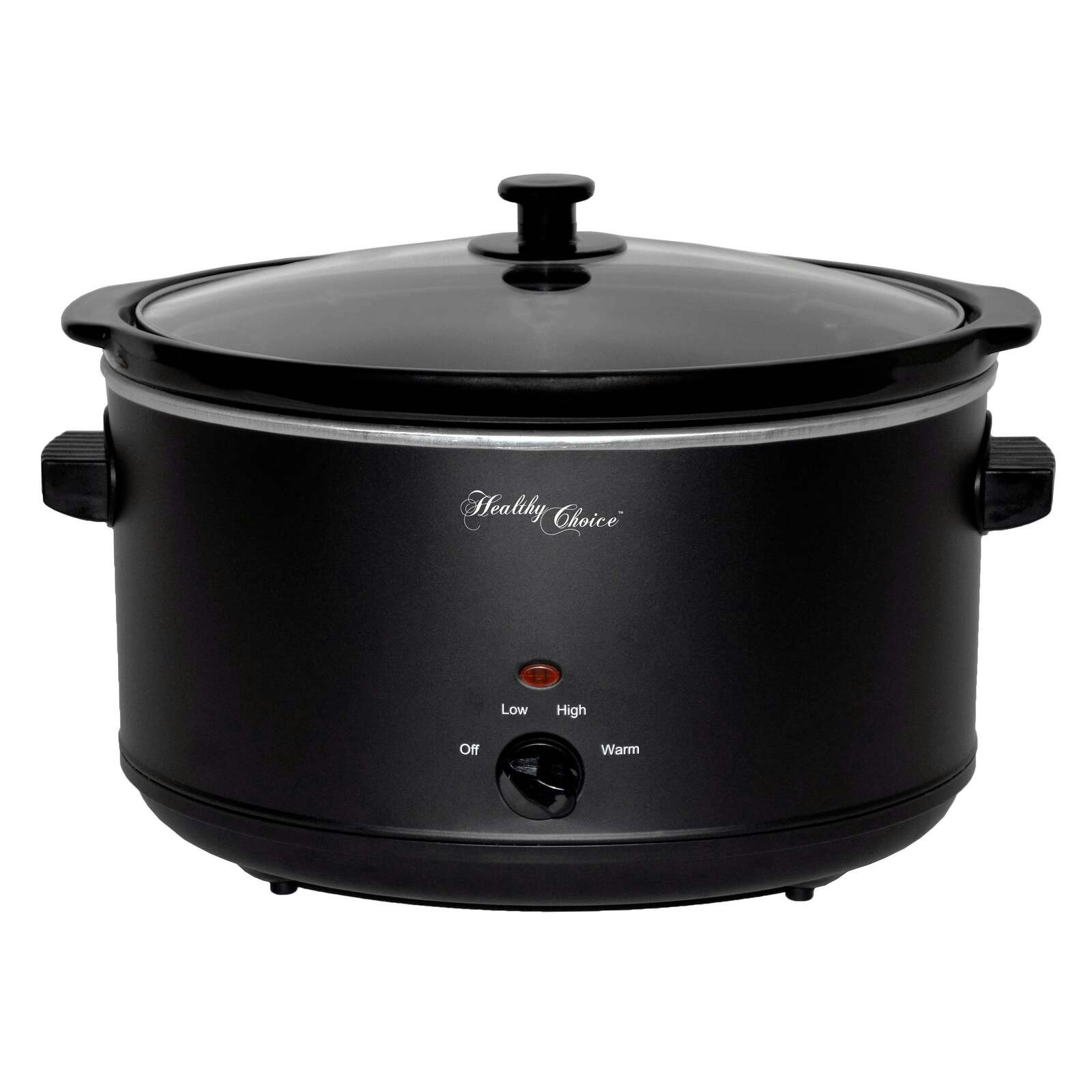 8L Slow Cooker (Black) Large Capacity Ceramic Pot, 300W