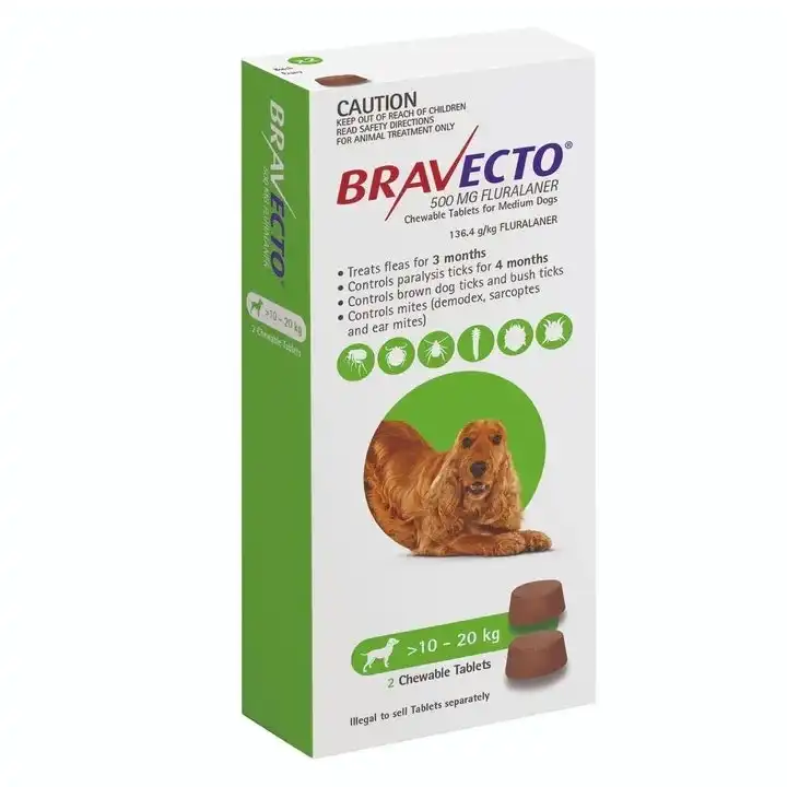 Bravecto Chews for Medium Dogs (Green)  - SHORT DATED